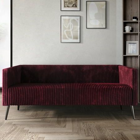 Velvet Sofa With Throw, Velvet Sofa In Kitchen, Velvet Sofa Bar, Maroon Velvet Sofa Living Rooms, Maroon And Gold Sofa, Dark Burgundy Sofa, Velvet Sofa Dining Room, Velvet Sofa Loaf, Red Leather Sofa Lounge