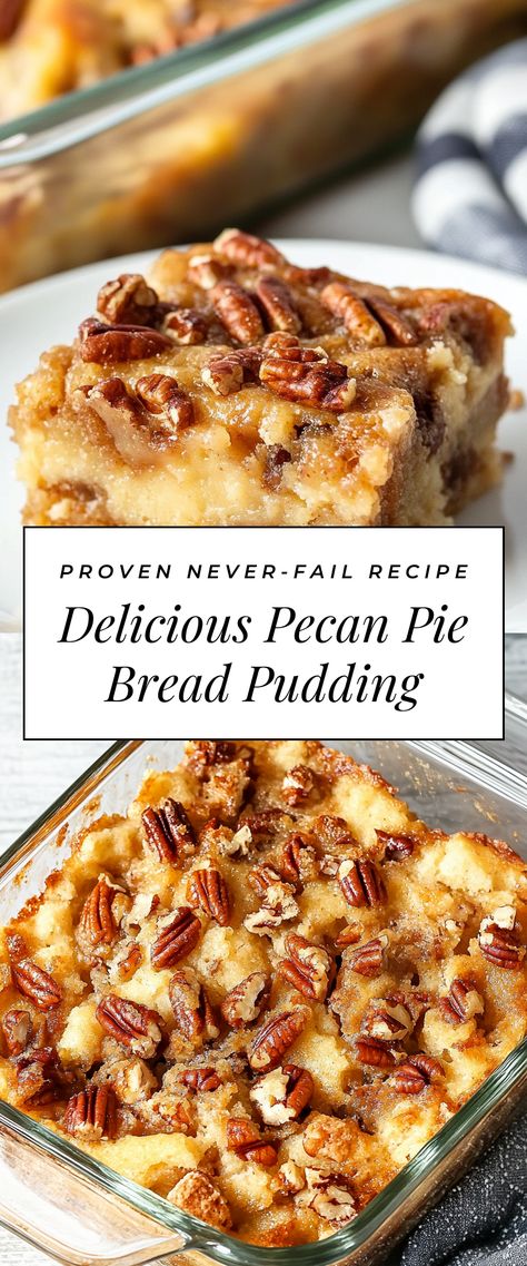 Image for Delicious Pecan Pie Bread Pudding Easy Pecan Pie Bread Pudding, Emeril Lagasse Bread Pudding Recipe, Bread Pudding Muffins Recipe, Pecan Pudding Dessert, Paula Deen Pecan Pie Recipe, Thanksgiving Bread Pudding, Bread Pudding Recipe Crockpot, Pecan Pie Bread Pudding Recipe, Cajun Desserts