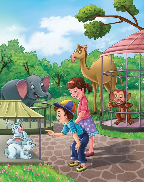 Picture Story Writing, Picture Story For Kids, Zoo Pictures, Picture Comprehension, Picture Composition, School Wall Art, Preschool Activities Toddler, Picture Prompts, Picture Books Illustration