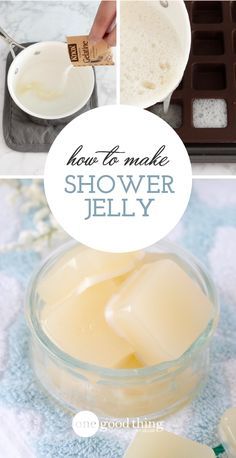 Learn how to make your own homemade "shower jelly." This jello-like soap will leave your skin stronger, softer, and smelling great! Bath Jellies, Shower Jelly, Jelly Soap, Shower Jellies, Săpunuri Handmade, Diy Kosmetik, Diy Spa, Homemade Bath Products, Homemade Soap