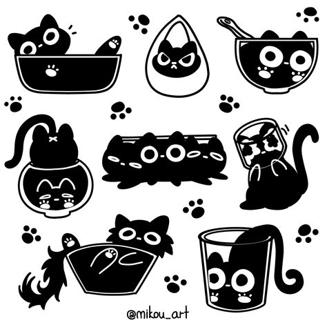 ArtStation - Liquid Cat Liquid Cat, Cat Collage, Goofy Drawing, Doodle Tattoo, Cute Cat Drawing, Cat Doodle, Cat Hacks, Black Cat Art, Black Stickers