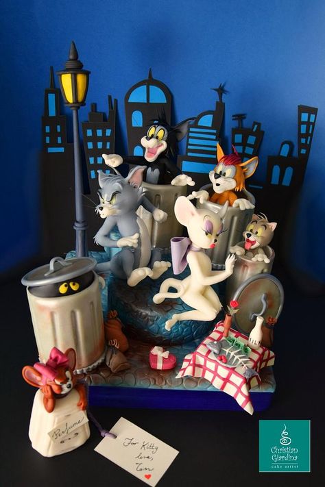 Tom Cake, Tom And Jerry Cake, The Loud House Luna, My Tom, Christian Love, Fondant Figures, Some Friends, Movie Wallpapers, Tom And Jerry