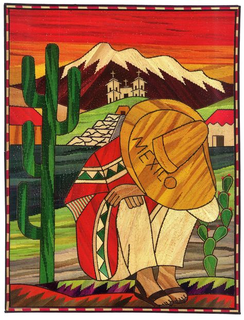 Southwest Art Paintings, Mexican Art Painting, Mexican Artwork, Mexican Paintings, Mexican Culture Art, Southwestern Art, Mexico Art, Cow Painting, Southwest Art