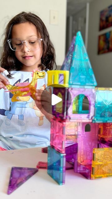 Rosalita Santiago on Instagram: "Sofia had so much fun exploring the new MAGNA-TILES sets at Sweet Suite!

Thank you @magnatiles 

We love building and playing together, and the Castle DLX is a new favorite. Sofia loves the glitter tiles! She is creating her own magical world. 

#SweetSuite2024 #MAGNATILES #BuildOn #magnetictiles #kidstoys #learnthroughplay #FamilyFun" Magna Tile Castle, Glitter Tiles, Magna Tiles, Magnetic Tiles, Magical World, Learning Through Play, The Castle, Kids Activities, Family Fun