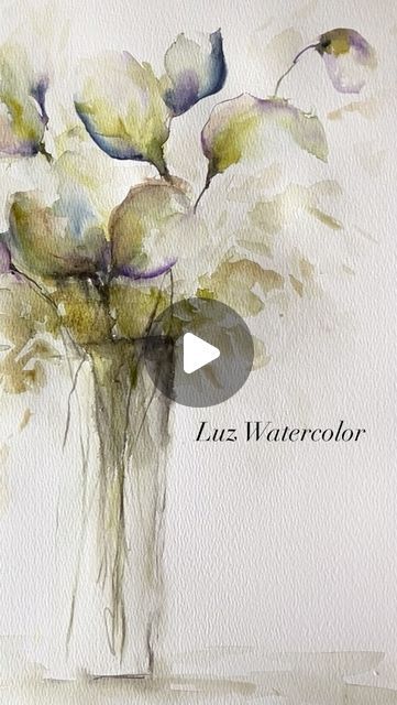 Watercolor Painting Techniques Videos, Watercolor And Ink Tutorial, Abstract Watercolor Flowers Tutorial, Abstract Watercolor Flowers, Watercolor And Ink Flowers, Abstract Floral Paintings Watercolour, Watercolour Flowers, Lose Watercolor Flowers, Watercolor Flowers In A Vase Paintings