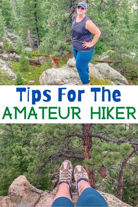 Tips For The Amateur Hiker, tips for a hiking, what to pack on a hike, hiking in Colorado, what to take on a hike, easy hikes in Colorado, How to become a hiker, new to hiking, tips for a good hike Plus Size Hiking Outfit Summer, Plus Size Hiking Outfit, Mountain Hiking Outfit, Hiking In Colorado, Hikes In Colorado, Plus Size Hiking, Hiking Club, Vacation Wishes, Hiking Training