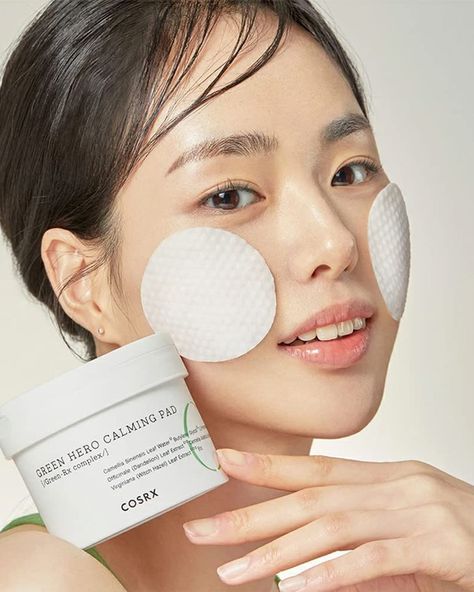 🌿 Embrace the soothing power of nature with COSRX's Green Calming Pad! 💚 Infused with green tea leaf water and centella asiatica extract, this Korean skincare essential is a game-changer for sensitive skin. 🍃 Each pad gently exfoliates and hydrates, leaving your skin feeling refreshed and calm. Perfect for a quick pick-me-up or as a gentle toner in your daily routine. ✨ Say hello to a complexion that's nourished, balanced, and oh-so-radiant! 🌟 Available in Cambodia on Koolseoul☺️ #COS... Redness Face, Cosrx Products, Bergamot Fruit, Dandelion Leaf, Toner Pads, Green Tea Leaf, Mint Extract, Inflamed Skin, Neutral Eyes