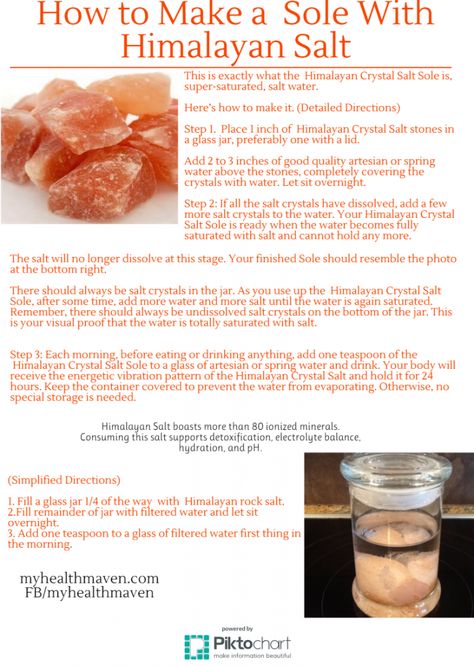 How to Make a Sole with Himalayan Salt Himalayan Salt Benefits, Sole Water, Colon Cleansing, Sugar Detox, Colon Cleanse, Natural Health Remedies, Himalayan Salt, My Health, Detox Diet