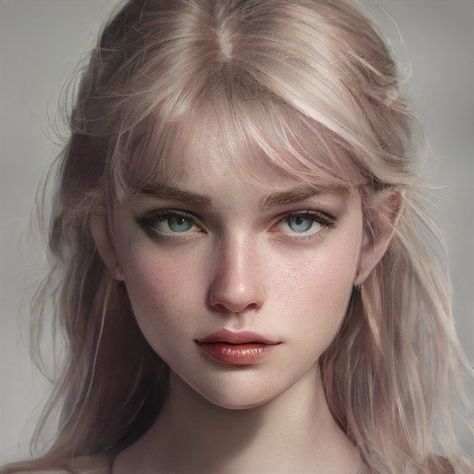 Artbreeder Artbreeder Portraits, Character Inspiration Girl, Face Aesthetic, Digital Portrait Art, Face Characters, Face Photography, Digital Art Girl, 인물 사진, Digital Portrait