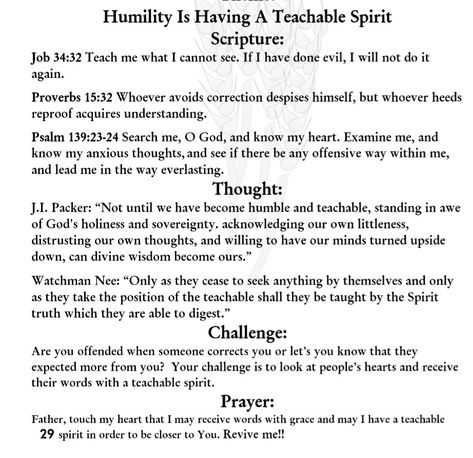 Teachable Spirit Quotes, Christian Humility Quotes, Bible Verse On Humility, Humility Bible, Humility Quotes, Powerful Quotes About Life, Holy Hour, Godly Living, Counseling Tools