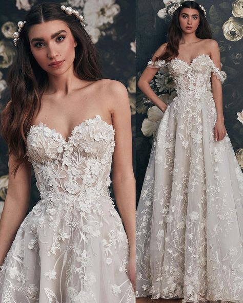 Botanical Garden Wedding Dress, Boho Ethereal Wedding Dress, Ethereal Wedding Dress Romantic, Sweet Heart Wedding Dress, Siren Wedding Dress, 3d Floral Wedding Dress, Wedding Dress With 3d Flowers, Rose Gold Bridesmaid Dress, Floral Ball Gown