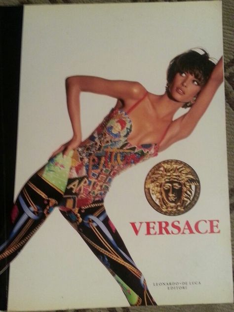 Given to me by #Versace himself. ♥ Versace Campaign 90s, Versace Poses, Vintage Versace Aesthetic, Versace Poster, Christie Turlington, Versace Campaign, Iconic Prints, Versace 90s, Yeezy Fashion