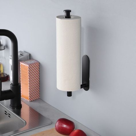 vertical paper towel holder Vertical Paper Towel Holder, Kitchen Paper Towel Holder, Paper Tower, Modern Toilet Paper Holders, Paper Towel Holders, Kitchen Towel Holder, Toilet Paper Crafts, Bathroom Baskets, Kitchen Roll Holder