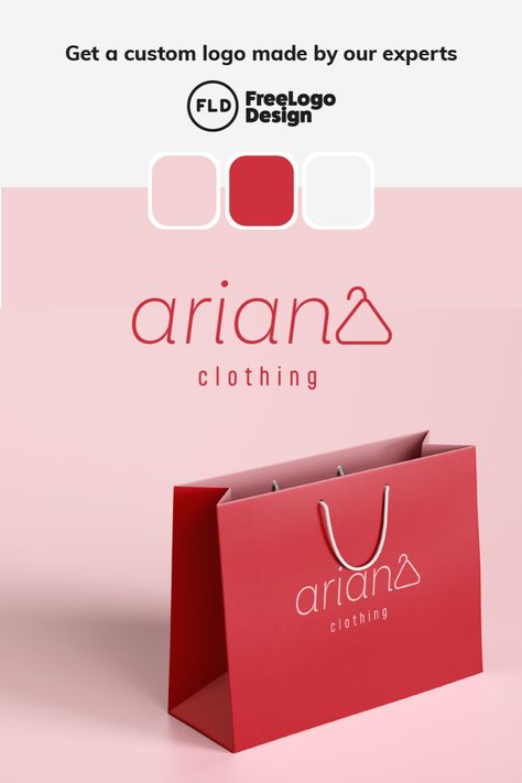 Logo and brand ideas for a fashion business or clothing store using a feminine color palette. Work with Free Logo Design graphic designers to get a custom logo for your brand or create a logo yourself in just a few clicks using our free logo maker. Fashion Logo Color Palette, Clothing Brand Logo Ideas Graphics, Clothing Store Logo Design, Online Shop Logo Design, Clothing Store Logo, Online Shop Logo, April Greiman, Design Company Names, Graphic Designer Studio