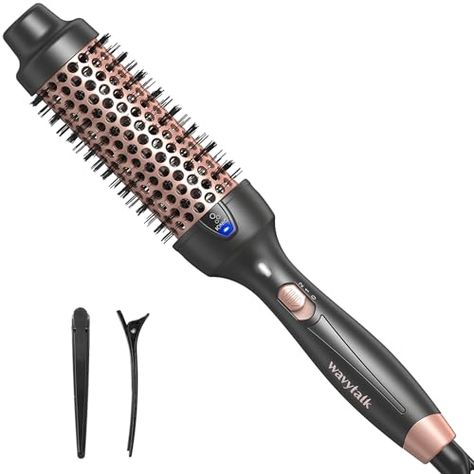 Wavytalk Pro Thermal Brush for Blowout Look, 1 1/2 Inch Ionic Heated Round Brush Makes Hair Smoother, Dual Voltage Thermal Round Brush Get Natural Curls, Easy to Use, 30S Fast Heating Heated Round Brush, Blowout Look, Thermal Brush, Round Brush, Birthday Wishlist, Natural Curls, How To Make Hair, Styling Tools, Men's Grooming