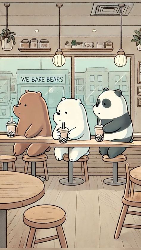 We Are Bears, Bears Wallpaper, Baby Bears, We Bare Bears Wallpapers, Islamic Wallpaper Iphone, Bear Photos, Purple Wallpaper Iphone, We Bear, Cartoon Wallpaper Iphone