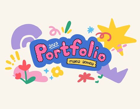 Graphic Design Portfolio 2023, Tricolor Palette, Cute Logo Ideas, My Portfolio Design, Logo Ideas Design, Cute Logo Design, Cute Graphic Design, Portfolio Illustration, Create Logo