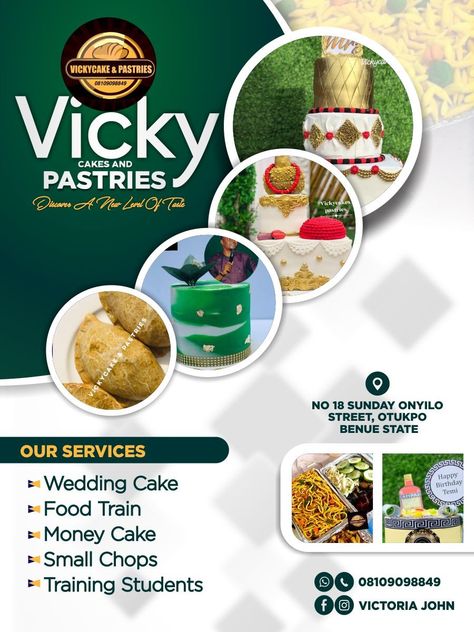 Cake Flyer Design Ideas, Pastries Logo Design, Food Flyer Design Ideas, Cake Flyer Design, Bakery Flyer, Class Poster Design, Bakery Poster, Marriage Album, Shop Banner Design