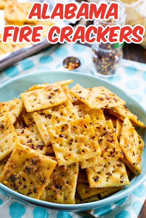 Alabama Fire Crackers Alabama Fire Crackers, Southern Party, Fire Crackers, Club Crackers, Oyster Crackers, Saltine Crackers, Ranch Dressing Mix, Spicy Snacks, Ritz Crackers