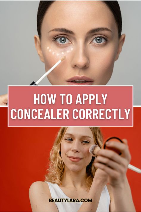 How to Apply Concealer Correctly Where Do You Apply Concealer, Applying Concealer Tutorials, How To Apply Concealer Under Eyes, Where To Put Concealer, Concealer Tips How To Apply, Concealer Placement, Applying Concealer, Concealer Tricks, Apply Concealer