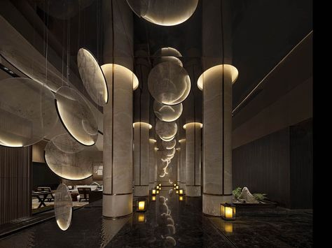 Chinese Landscape | SBID Awards Aesthetic Philosophy, Chinese Interior, Bubble House, Chinese Element, Living Place, Column Design, The Awakening, Chinese Landscape, China Design