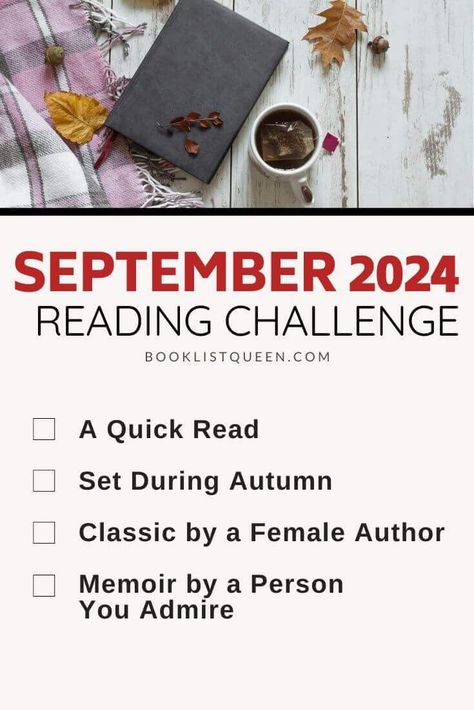 January 2024 Reading Challenge, September Reading Challenge, 2024 Reading Challenge, Reading Checklist, September Reading, True Story Books, Best Book Club Books, Reading List Challenge, Reading Planner