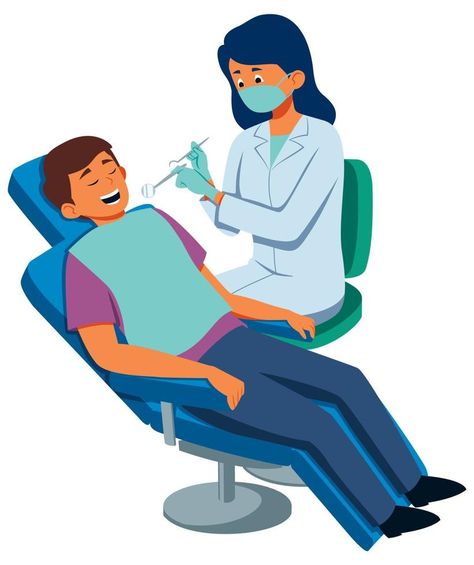 Dentist at Work Dentist Drawing, Dental Doctor, Female Dentist, Adobe Illustrator Vector, Illustrator Vector, Doctor Medical, Children Illustration, Character Illustration, Vector File