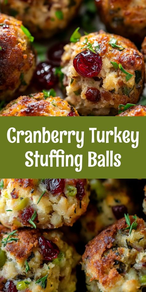 As the aroma of warm spices filled the kitchen on Thanksgiving morning, I rolled the stuffing balls with my daughter’s laughter echoing nearby. Memories of family gatherings intertwined with love, making this dish a cherished tradition, perfect for sharing with loved ones. Mini Stuffing Bites, Turkey Stuffing Cranberry Meatballs, Stuffing Balls With Cranberry Sauce, Turkey With Stuffing Inside Recipes, Thanksgiving Dressing Balls, Stuffing Meatballs Thanksgiving, Thanksgiving Balls Recipe, Stuffing Turkey Balls, Dressing Balls Recipes Thanksgiving