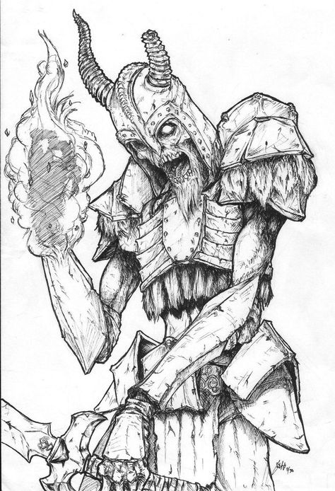 TES Skyrim Drawing, Tes Skyrim, Scary Drawings, Elder Scrolls Skyrim, Dark Art Drawings, Clint Eastwood, Elder Scrolls, Skyrim, Dark Art