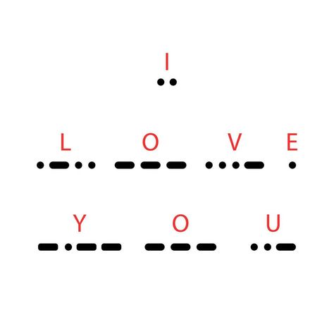 I Love You text in Morse code. Vector illustration. I Love U In Morse Code, I Like You In Morse Code, Tattoo Ideas Morse Code, How To Write I Love You In Morse Code, Love Morse Code Tattoo, How To Say I Love You In Morse Code, Morse Code For I Love You, Morse Code I Love You Tattoo, I Love You In Code Language