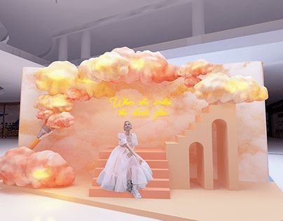 Cloud Art Installation, Cloud Exhibition, Booth Design Exhibition, Event Booth Design, Booth Designs, 3d Reference, Cloud Theme, Event Booth, Cloud Photos