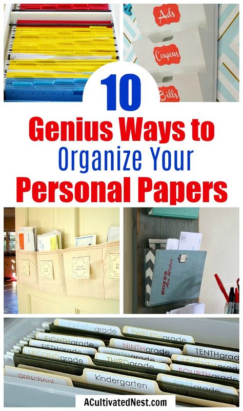 Paper Organizing, Diy Declutter, Office Desk Organization, Office Organization Tips, Paper Clutter Organization, Office Organization Files, Organizing Paperwork, Decluttering Tips, Organization Board