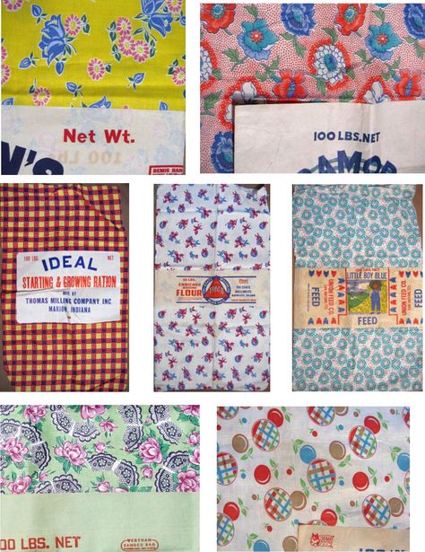 Feed Sack Fabric, Flour Sacks, Feedsack Fabric, Make Do And Mend, Make Do, I'm Crazy, Feed Sacks, 50s Vintage, Im Crazy