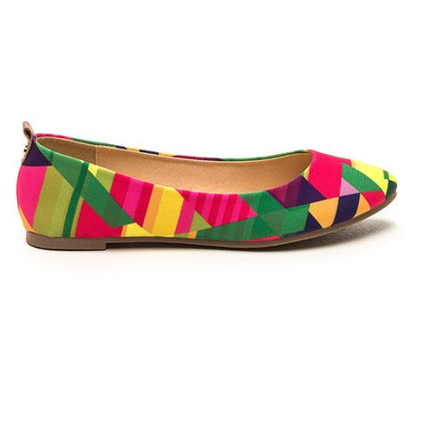 All Angles Geometric Canvas Flats MULTI ($13) ❤ liked on Polyvore featuring shoes, flats, multi, round cap, round toe flats, round toe shoes, flat pumps and print flats Shoes Print, Multicolor Shoes, Flat Pumps, Canvas Flats, Printed Flats, Round Toe Shoes, Print Shoes, Flats Patterns, Colorful Shoes