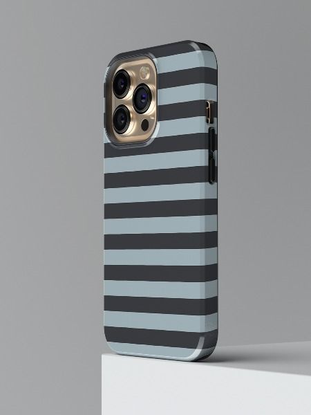 Stand out from the crowd with our Blue Striped Tough iPhone Case, featuring a bold and eye-catching design for a stylish and protective phone accessory. Trendy Iphone Cases, Contemporary Pattern, White Phone Case, Simpler Lifestyle, Tech Fashion, Phone Protection, Iphone Case Design, Style Icon, Case Iphone