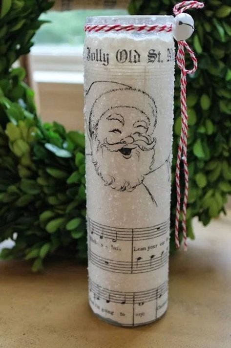 Christmas Apothecary Jars, Dollar Tree Candles, Music Candle, Vintage Booth, Tree Candles, Gifts For Boyfriend Parents, Easy Holidays Crafts, Christmas Craft Fair, Christmas Gifts For Parents