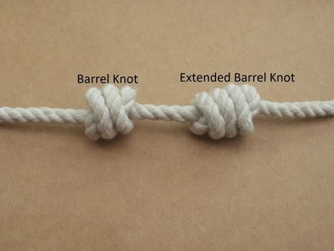 Barrel Knot : 9 Steps - Instructables Knots Between Beads, Barrel Knot Bracelet, Barrel Knot Tutorial, Stopper Knot, Barrel Knot, Lanyard Knot, Friendship Knot, Sliding Knot Bracelet, Monkey Fist Knot