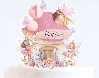 Princess Party Cake, Kids Birthday Cupcakes, Diy Gift Box Template, Fairy Birthday Cake, Fairy Cupcakes, Fairy Baby Showers, Fairy Theme Party, Fairy Garden Birthday Party, Fairytale Party