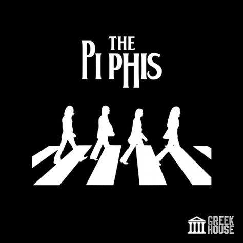 Abbey Road Beatles, The Beatles Abbey Road, Sorority Canvas, Bid Day Themes, Greek Shirts, Greek House, Beatles Abbey Road, Tri Delta, Pi Beta Phi