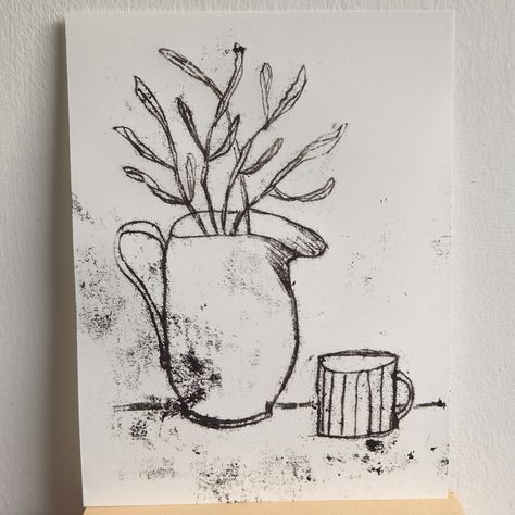 Monoprint Artists, Monoprint Art, Freehand Machine Embroidery, Etching Prints, Abstract Floral Art, Art Courses, Art Lessons Elementary, Drawing Skills, Monoprint