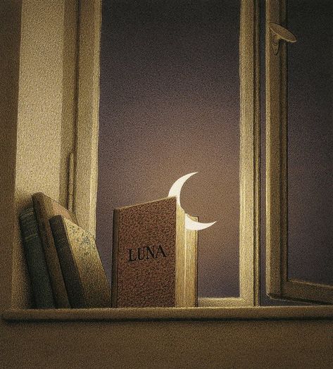 'Luna' (1997) by Quint Buchholz | Quint Buchholz [German aut… | Flickr Quint Buchholz, Magic Realism, Montage Photo, 수채화 그림, Moon Lovers, Beautiful Moon, 영감을 주는 캐릭터, Moon Art, Whimsical Art