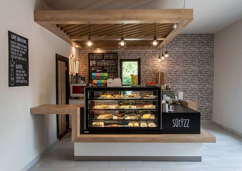 This week’s project is Sütizz Confectionery which was opened recently in the 11th district of Budapest. It was a pleasure to work for a confectionery, that became finally a sweet little oasis next to the block of flats. Coffee Shop Counter, Cafe Counter, Bakery Shop Design, Bakery Interior, Bakery Design Interior, Small Coffee Shop, Coffee Bar Design, Small Cafe Design, Coffee Shop Interior Design