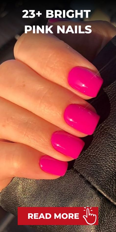 Enhance your fingertips with our stunning bright pink nails for that perfect pop of color. Our collection features a variety of shades, from bold neon hues to delicate pastels, catering to all preferences. Rest assured, our expert nail technicians guarantee a flawless application and durable wear so you can flaunt your vibrant nails confidently. Whether it's a party or just spicing up your daily style, these bright pink nails are the ideal accessory. Bright Pink Nails, Just Spices, Vibrant Nails, Nail Technician, Daily Style, Pink Nails, Daily Fashion, Bright Pink, Spice Things Up