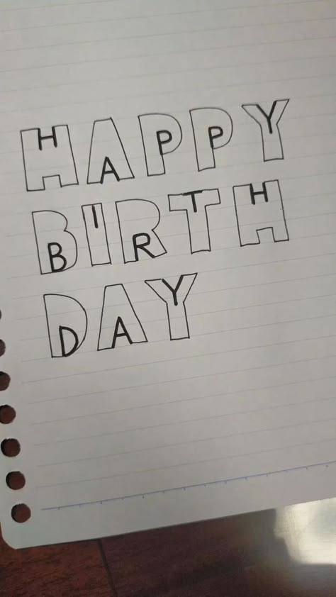 Hand Lettering | HAPPY BIRTH DAY in 2022 | Hand lettering tutorial, Hand lettering art, Bullet journal lettering ideas Kraf Kertas, Creative Birthday Cards, Birthday Card Drawing, Diy Birthday Gifts For Friends, Hand Lettering Art, Bday Cards, Hand Lettering Tutorial, Card Drawing, Birthday Card Ideas