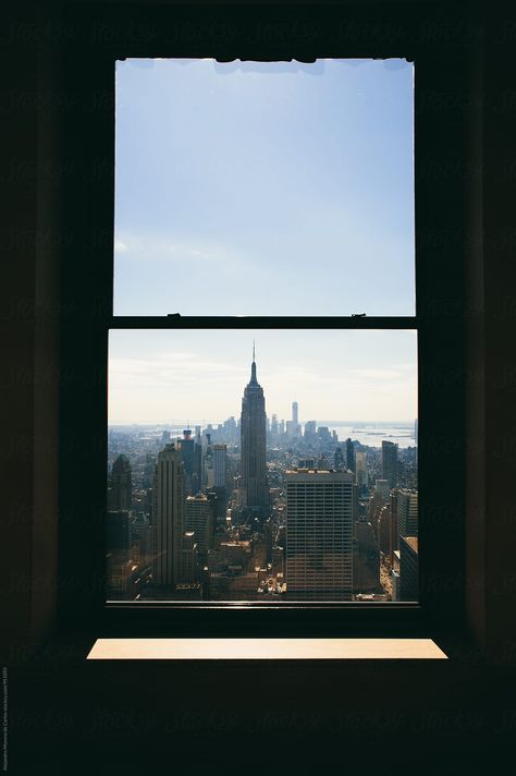 New York Window View, Window View City, New York Window, Apartments New York, Ny Apartment, Window Illustration, 3d Canvas, Balcony Window, Apartment Aesthetic