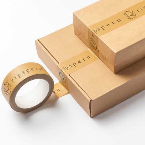 Personalised Gummed Tape, Personalised Packing Tape, Water-activated Packing Tape, Kraft Packing Tape, Packing Tape, Gummed Tape Print by RIPAPERU on Etsy Packing Tape Design, Custom Packing Tape, Custom Tape, Repeated Pattern, Craft Packaging, Tape Dispenser, Packing Tape, Beverage Packaging, Own Logo