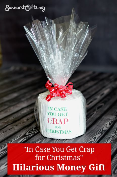 In Case You Get Crap for Christmas | Money Gift | Surprise someone by hiding cash inside a roll of toilet paper! Funny Christmas Ornaments Diy, Christmas Gifts Diy, Gag Gifts Christmas, Funny Christmas Ornaments, Creative Money Gifts, Christmas Money, Easter Gifts For Kids, Cash Gift, Funny Christmas Gifts