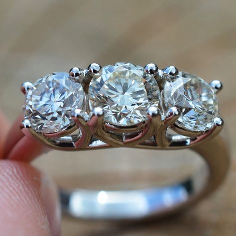 Three stone diamond ring