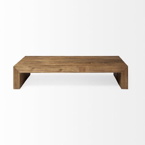 Karson Coffee Table | Natural Wood Coffee Table– City Home Adjustable Side Table, Sled Coffee Table, Wood Sled, Wooden Accent Table, Elegant Coffee Table, Walnut Coffee Table, Solid Wood Coffee Table, Wood Polish, Wooden Coffee Table