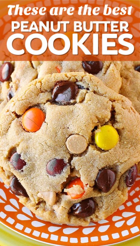 The Best Peanut Butter Cookies, Nutella Cookie, Drop Cookie Recipes, Reese's Pieces, Best Peanut Butter Cookies, Cookie Recipes Unique, Peanut Butter Cookie, Best Peanut Butter, Chocolate Cookie Recipes